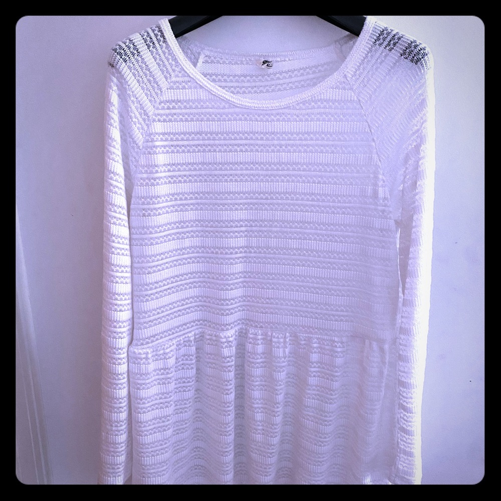White open-knit peplum sweater!